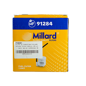 FILTRO DE COMBUSTIBLE MILLARD MF91284 TOYOTA COROLLA 2009-2014 / YARIS 2006-2010 SUMERGIBLE REF.23300-21030