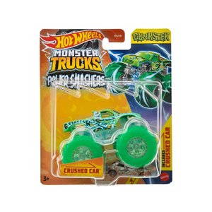 CARRO HOT WHEELS MONSTER TRUCK + CRUSHED CAR HYJ19